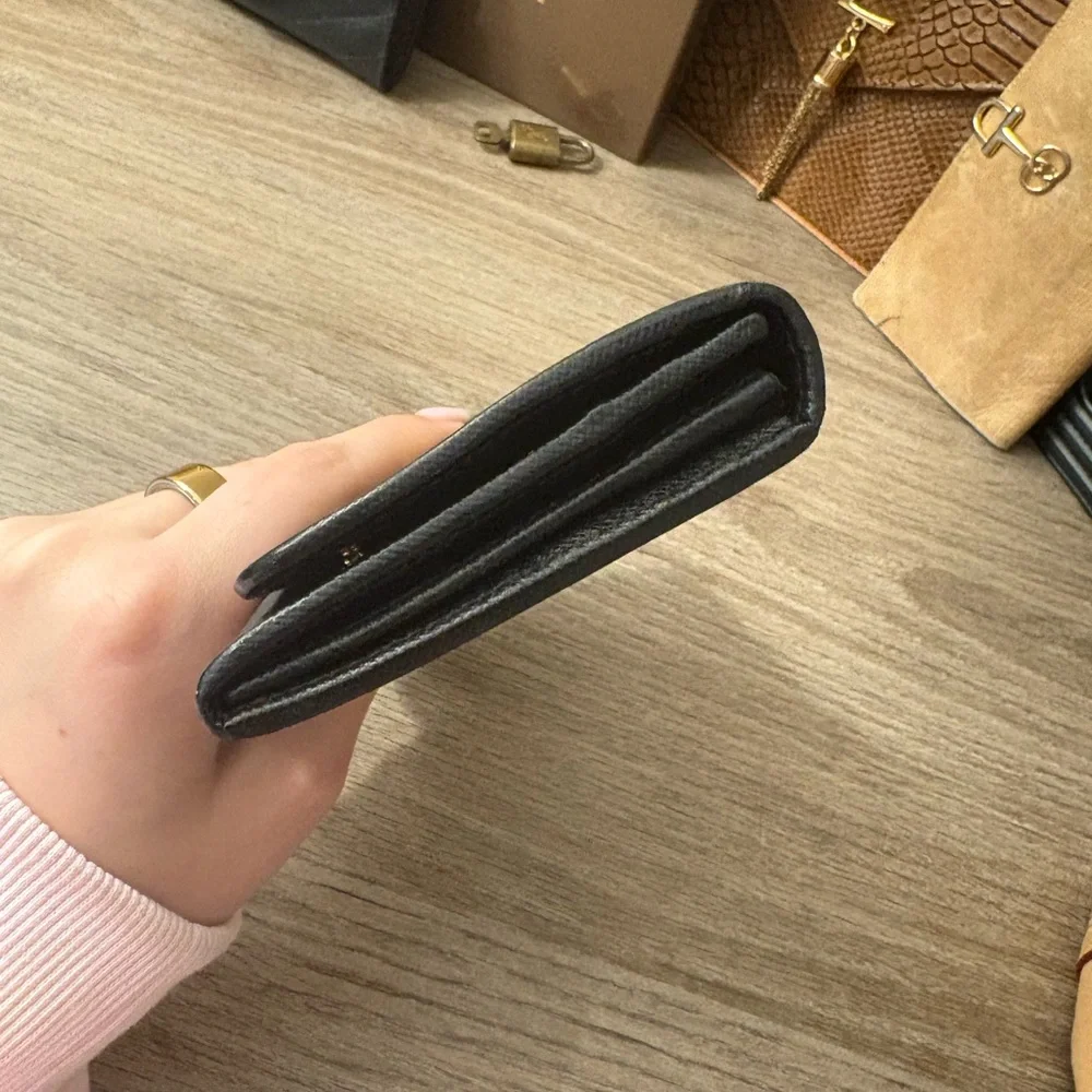 PRADA Black Leather Continental Wallet